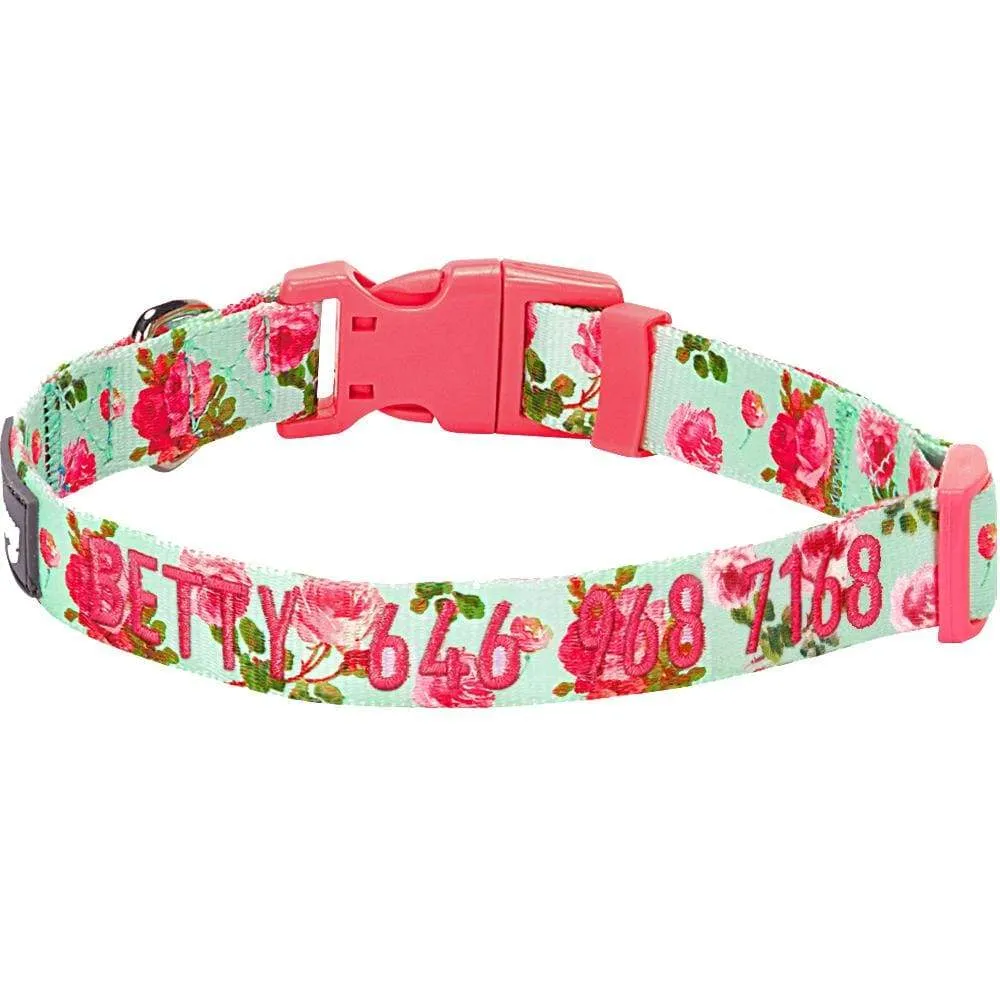 Personalized Petal Paws Floral Dog Collar