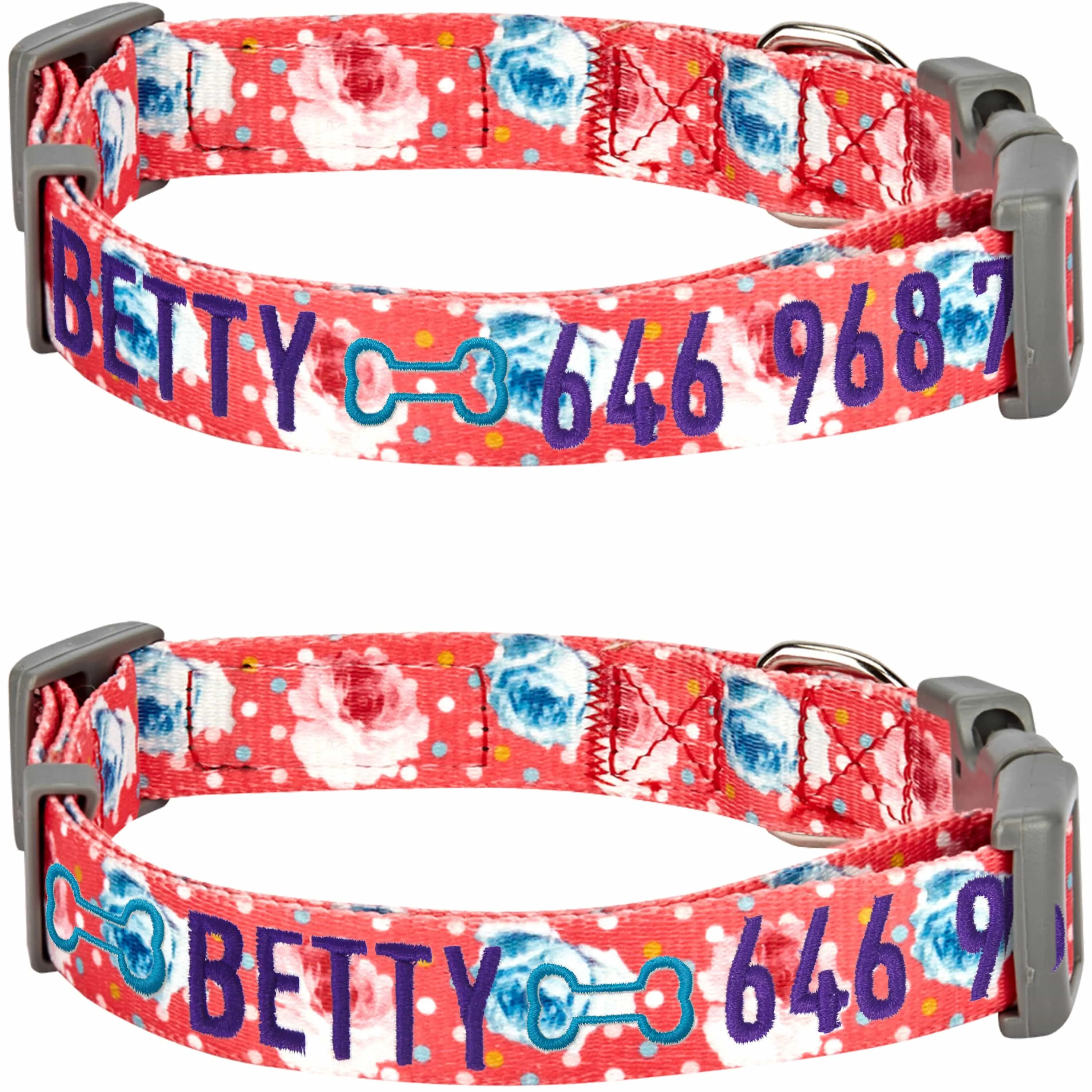 Personalized Petal Paws Floral Dog Collar