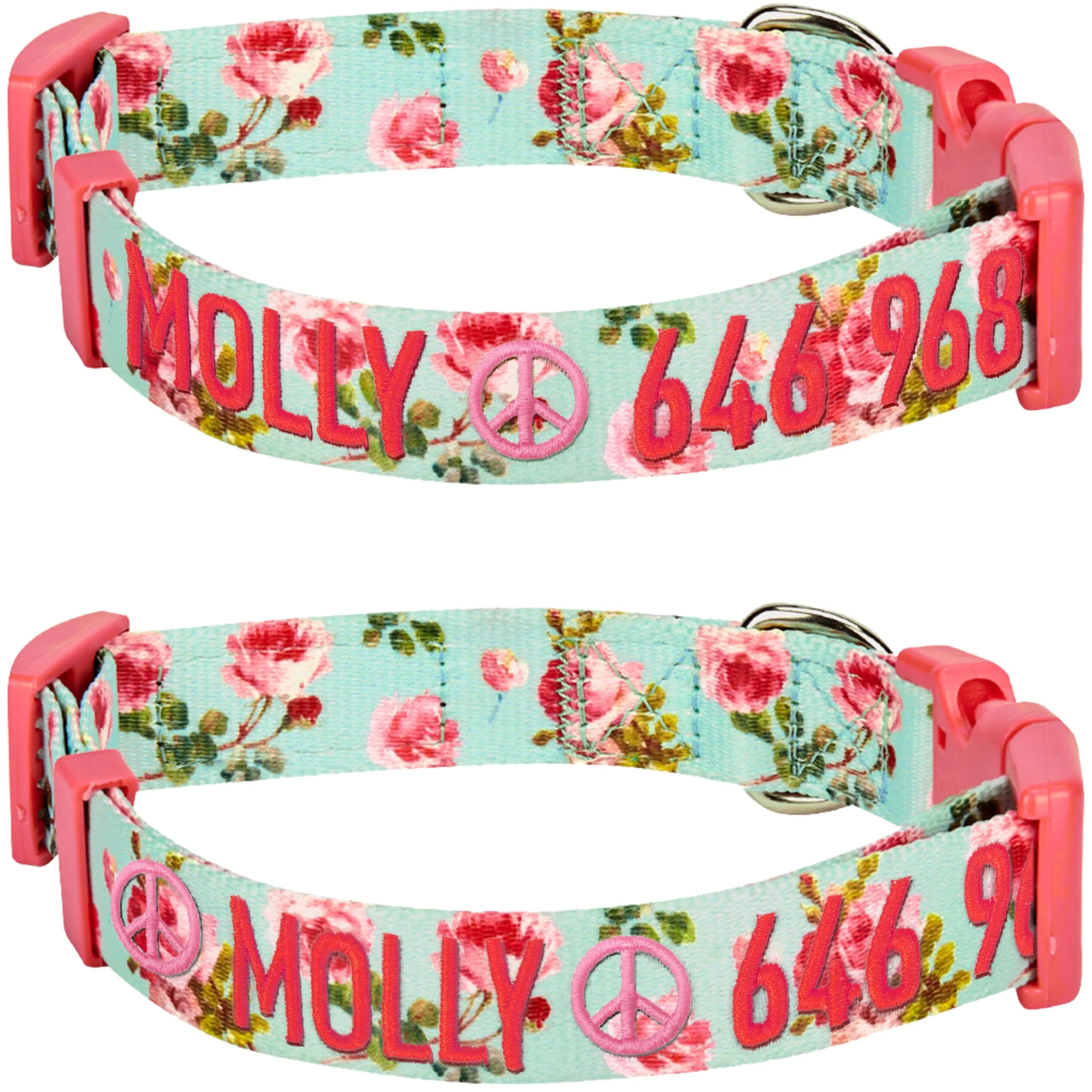 Personalized Petal Paws Floral Dog Collar