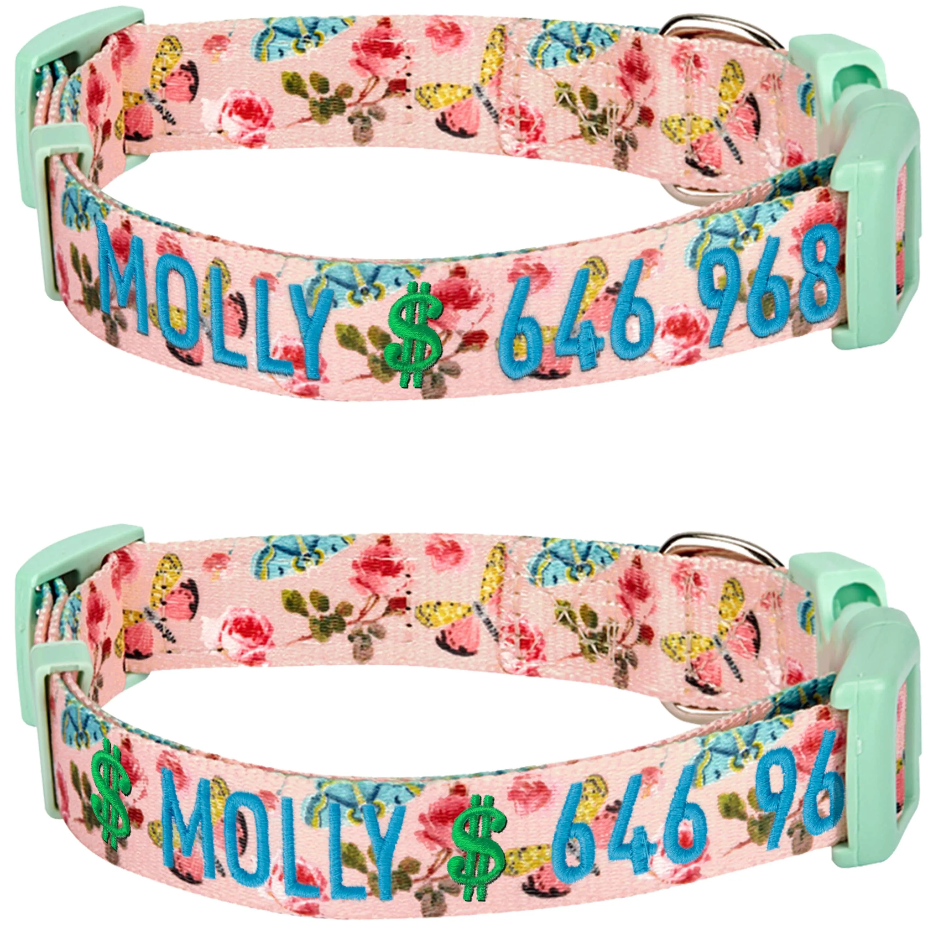 Personalized Petal Paws Floral Dog Collar