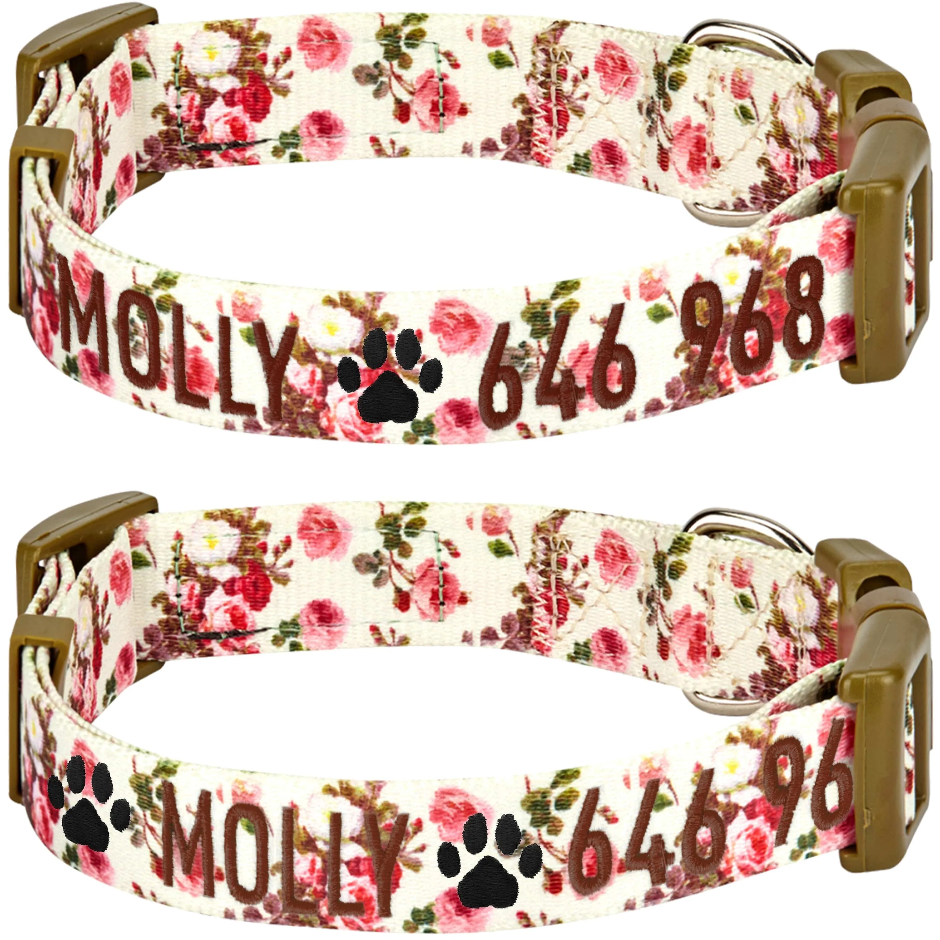 Personalized Petal Paws Floral Dog Collar