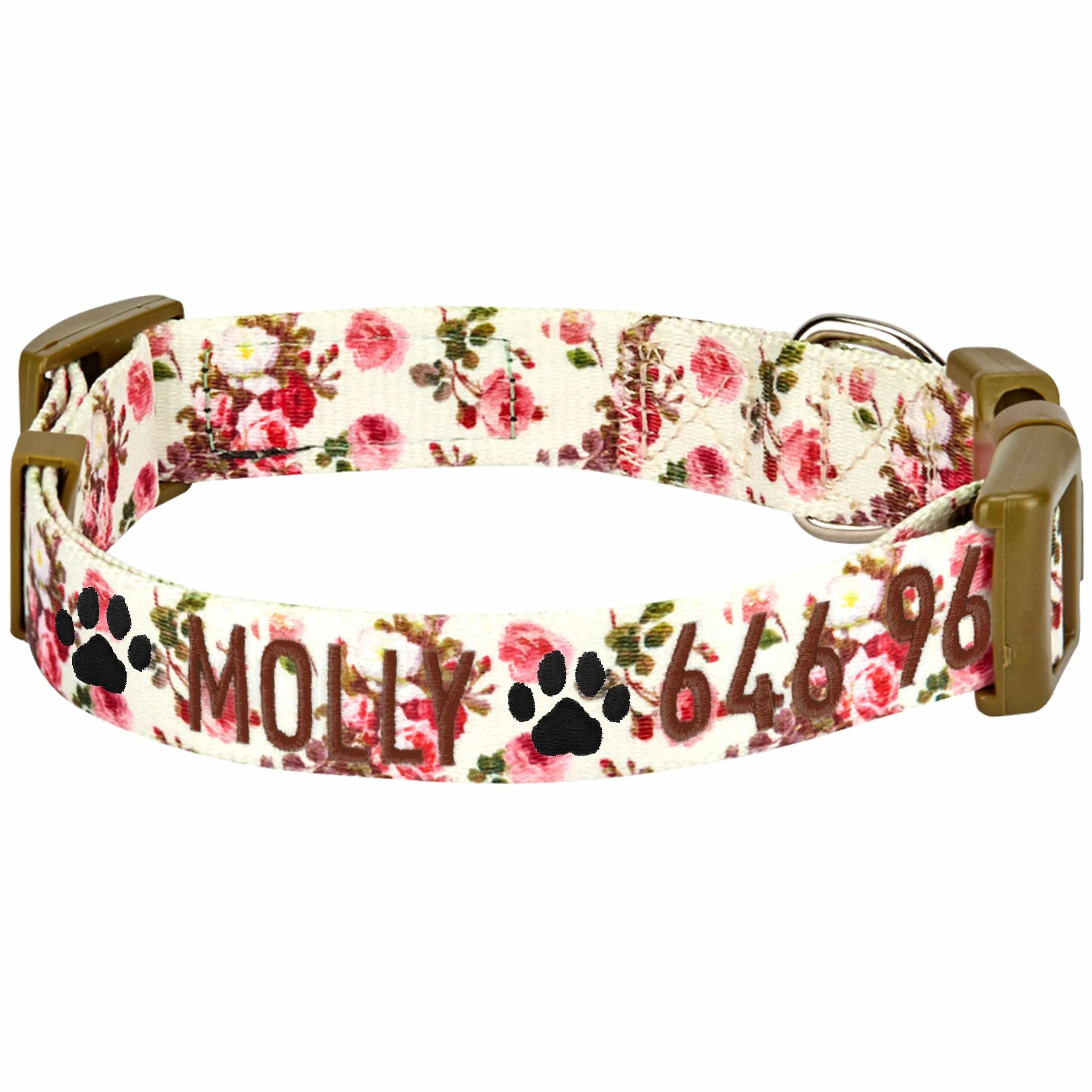 Personalized Petal Paws Floral Dog Collar