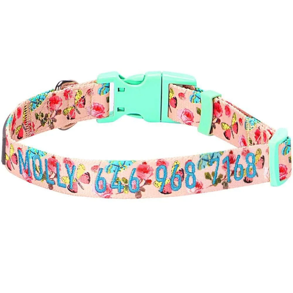 Personalized Petal Paws Floral Dog Collar