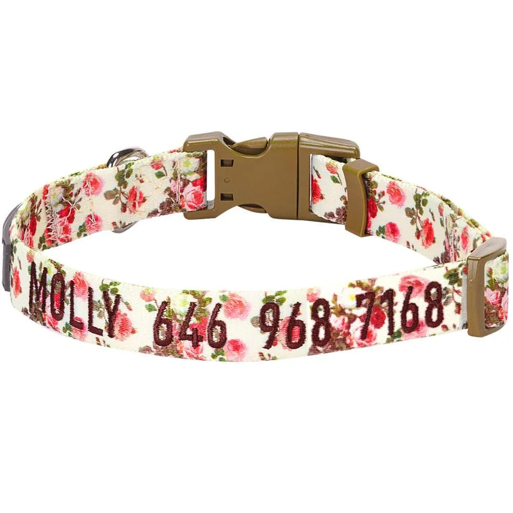 Personalized Petal Paws Floral Dog Collar