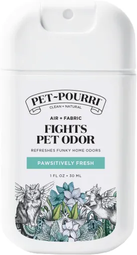 Poo-Pourri Pawsitively Fresh Pocket Deodorizer Spray  Dog & Cat Odor Remover  Plant Based Ingredients  Vet Recommended  Great for Air, Carpet, Fabric, Litter Box, Urine & Strong Pet Odors