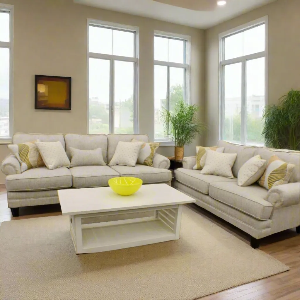 Rolled Arm Tweed Sofa   Love Seat 2-Pc Set with Performance Fabric