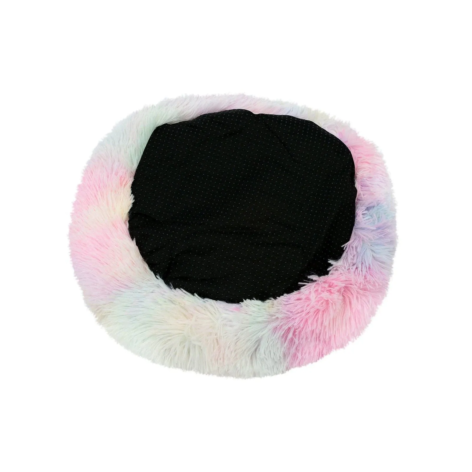 Round Fluffy Kitten Bed Super Soft Cat Bed Plush Warm Cat Sofas Lightweight Comfortable Cat Basket