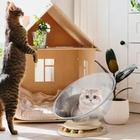 Round Glass Bed For Cats