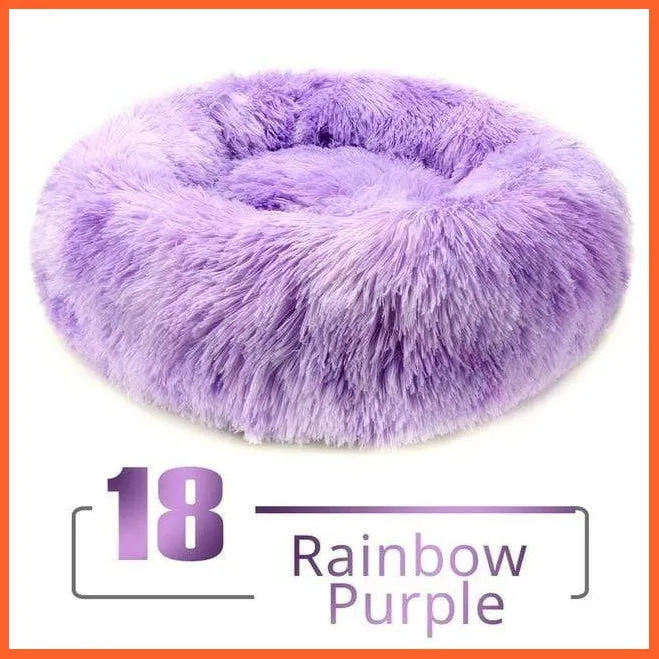 Round Plush Cat Bed