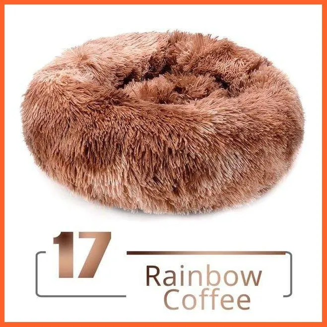 Round Plush Cat Bed