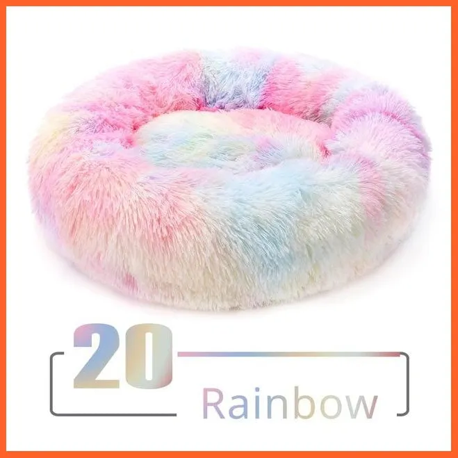 Round Plush Cat Bed