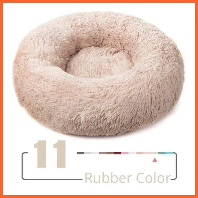 Round Plush Cat Bed