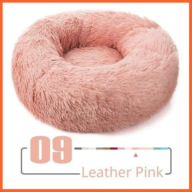 Round Plush Cat Bed