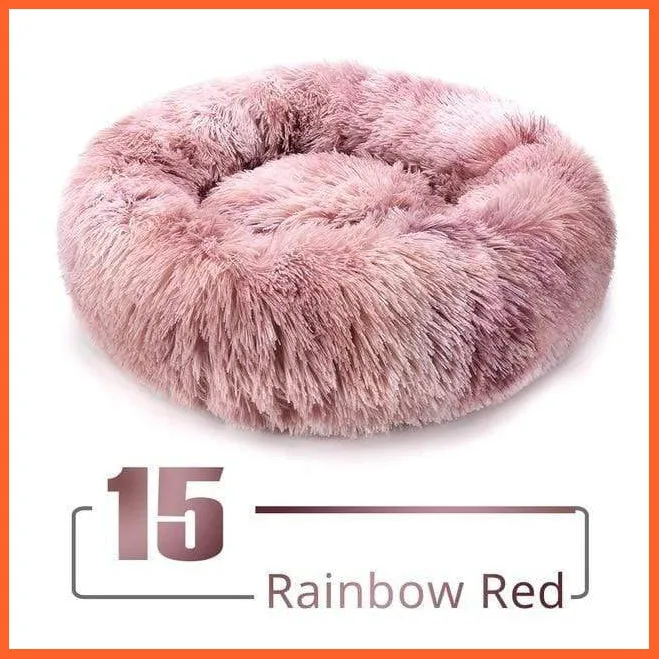 Round Plush Cat Bed