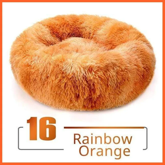 Round Plush Cat Bed