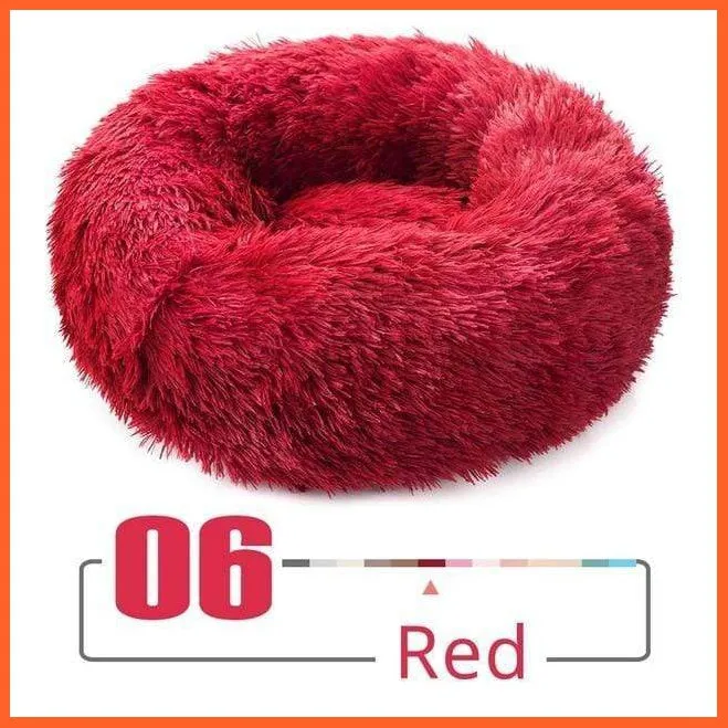 Round Plush Cat Bed