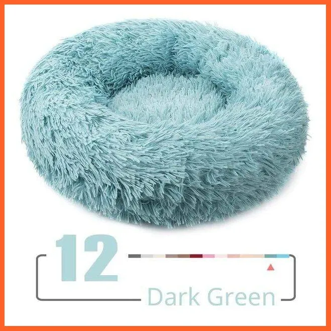 Round Plush Cat Bed