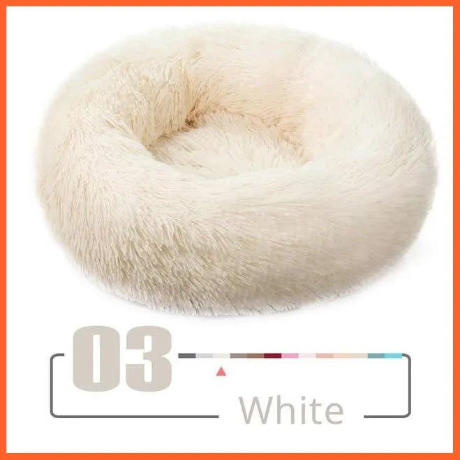 Round Plush Cat Bed