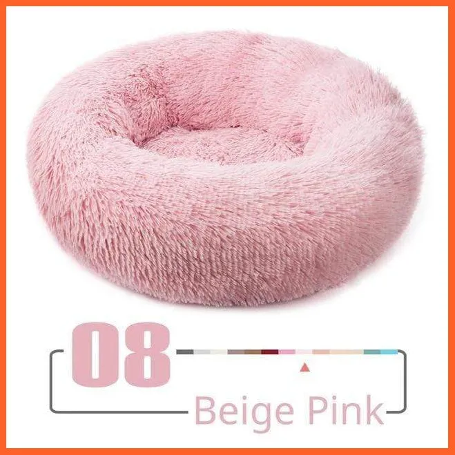 Round Plush Cat Bed