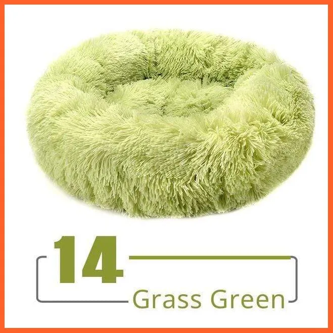 Round Plush Cat Bed