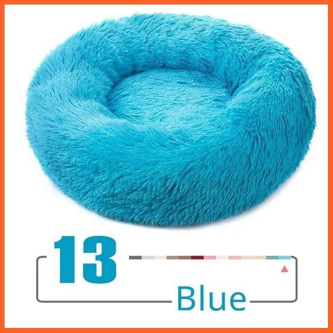 Round Plush Cat Bed