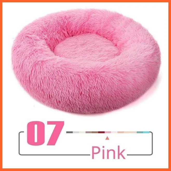 Round Plush Cat Bed