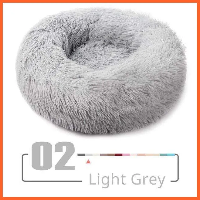 Round Plush Cat Bed