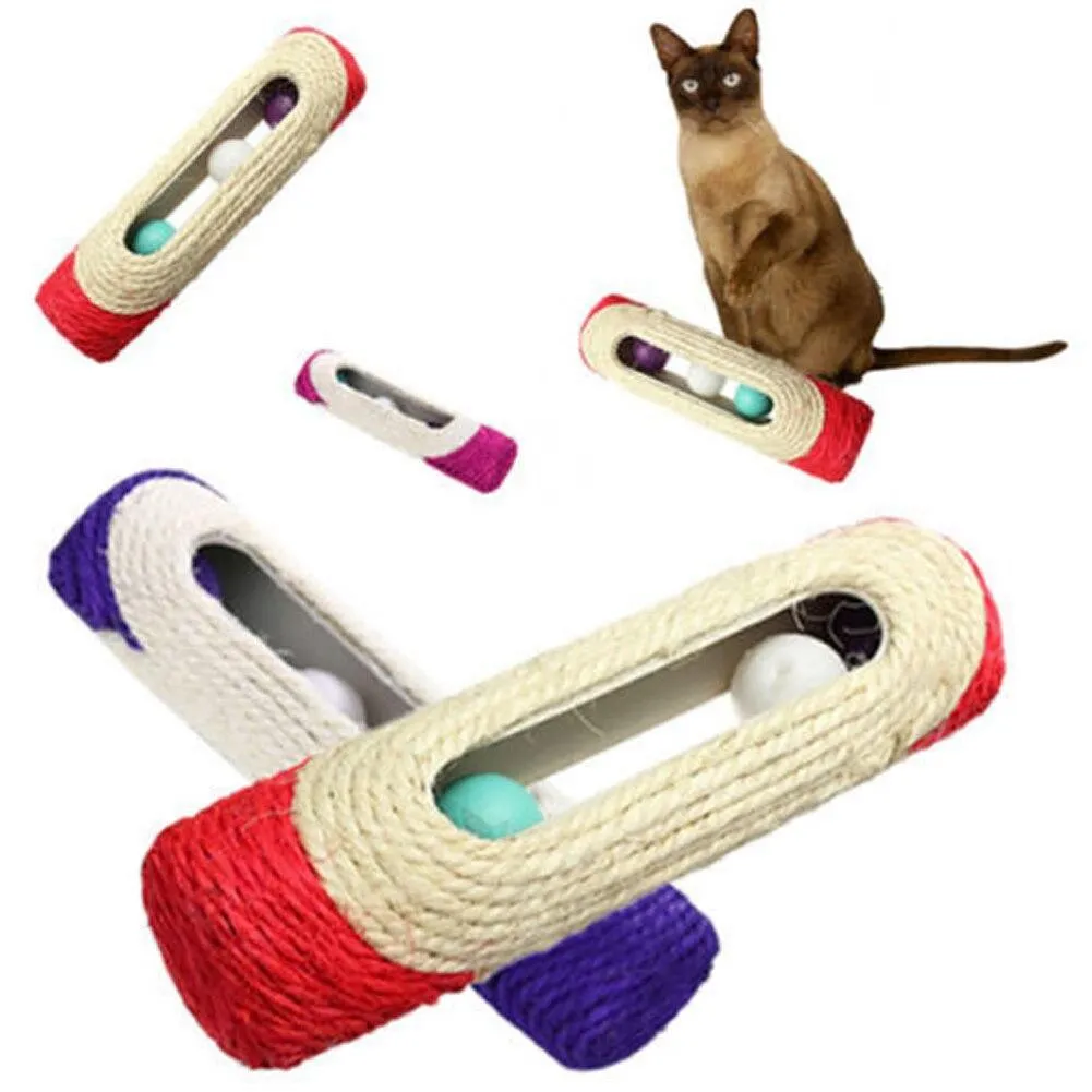 Sisal Scratching Toy With Rolling Balls
