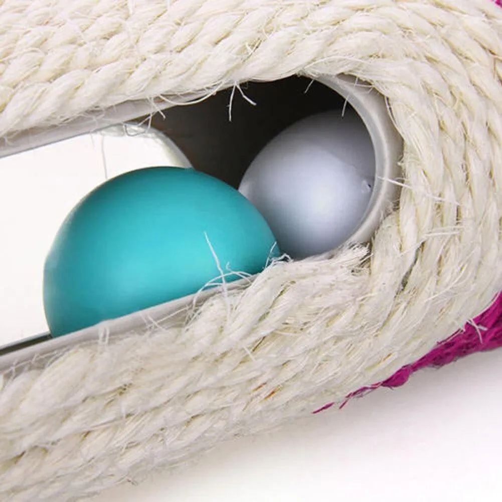 Sisal Scratching Toy With Rolling Balls