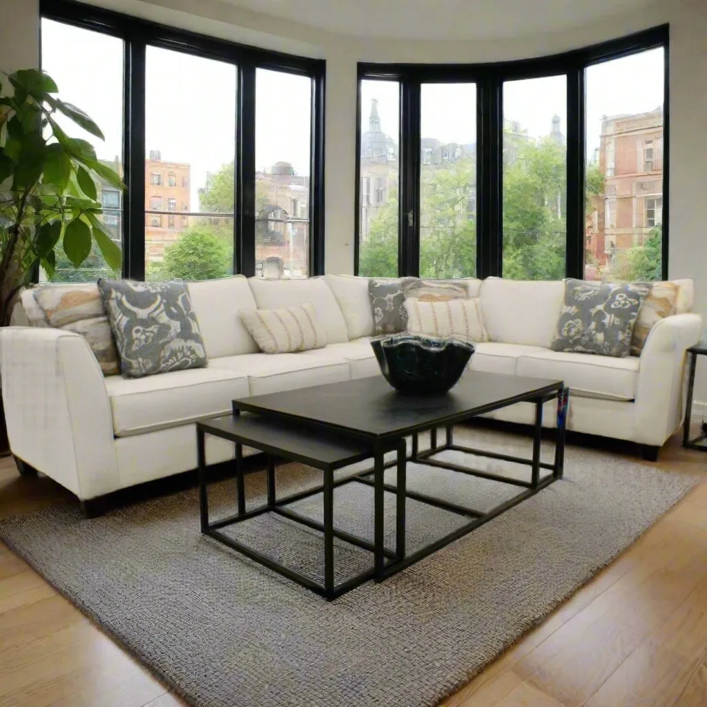 Slice Stone Salt Sectional with Performance Fabric