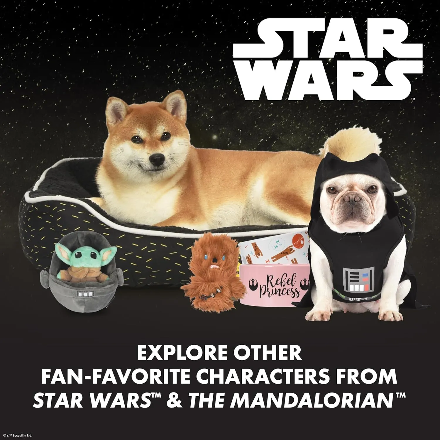 STAR WARS Fetch for Pets Chewbacca Plush Figure Squeaker Dog Toy, Medium