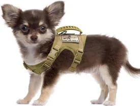 Tactical Dog Training Harness Outdoor Working Vest Adjustable XSmall Military MOLLE Dog Vest Harness with Rubber Handle