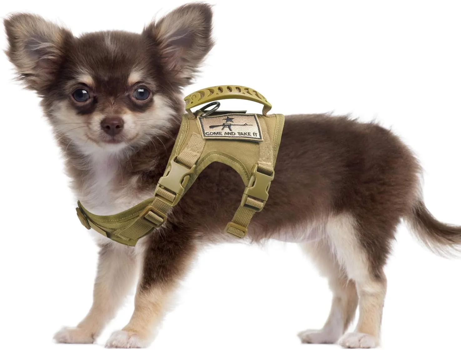 Tactical Dog Training Harness Outdoor Working Vest Adjustable XSmall Military MOLLE Dog Vest Harness with Rubber Handle