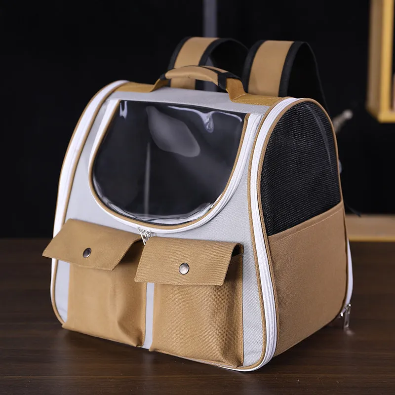 Transparent Space Cat Bag Breathable Pet Carriers Backpack