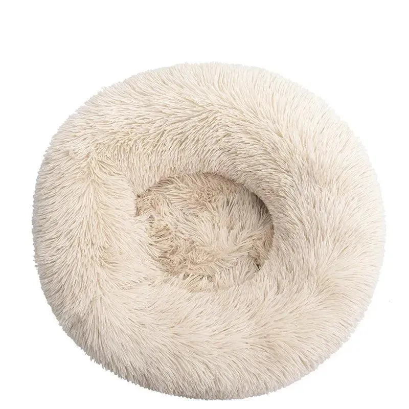 Ultra Soft Donut Cuddler Pet Bed – Round Washable Cushion
