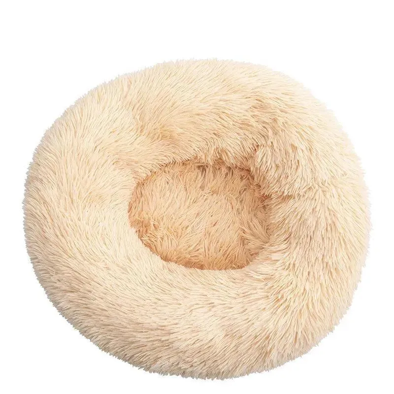 Ultra Soft Donut Cuddler Pet Bed – Round Washable Cushion