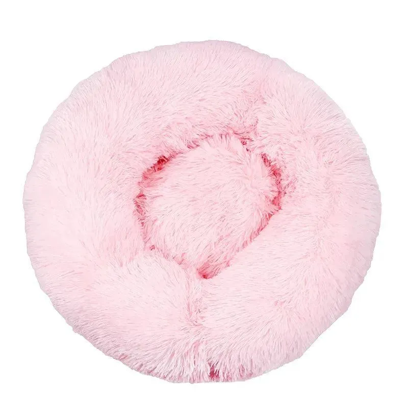 Ultra Soft Donut Cuddler Pet Bed – Round Washable Cushion