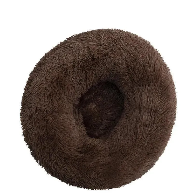 Ultra Soft Donut Cuddler Pet Bed – Round Washable Cushion