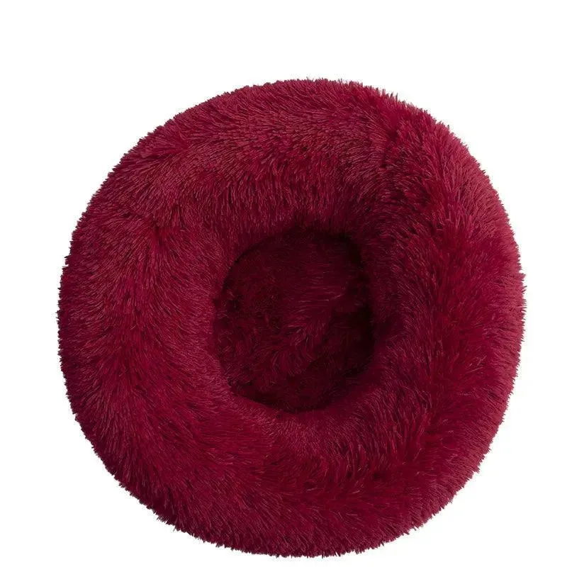 Ultra Soft Donut Cuddler Pet Bed – Round Washable Cushion