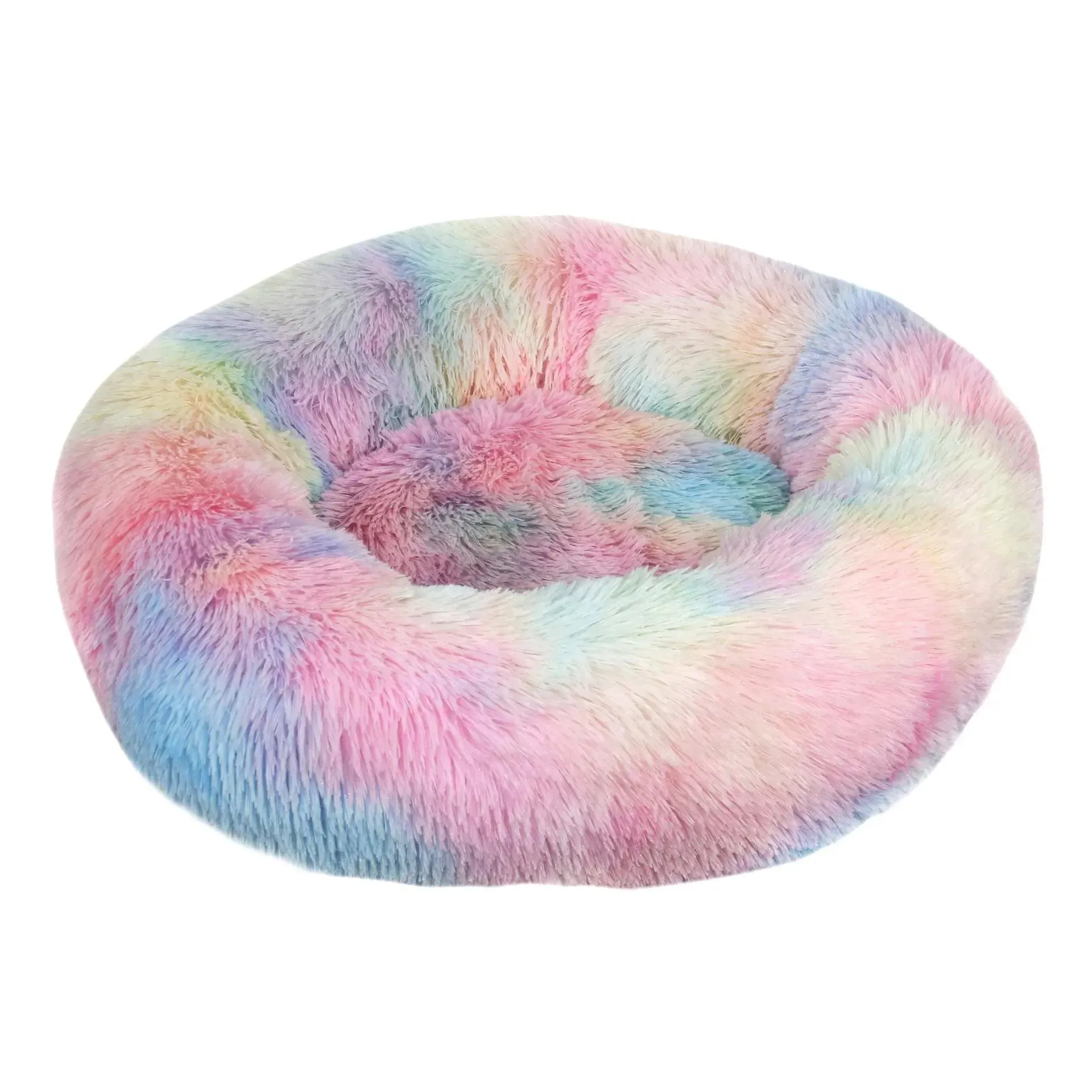 Ultra Soft Donut Cuddler Pet Bed – Round Washable Cushion