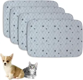 Washable Dog Pee Pads, AZOOLOI 4 Pack 24"x36" Ultra-Absorbent Washable Puppy Pads with Non-Slip Grip and Cute Print, Leak-Proof Dog Pee Pad for Training, Whelping, Housebreaking, Incontinence, Playpen