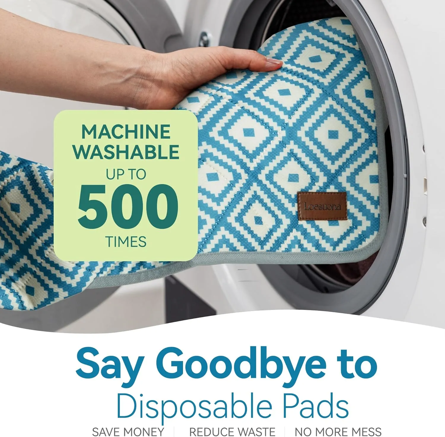 Washable Pee Pads for Dogs - Extra Thick Reusable Puppy Pads with Super Absorbency, Waterproof & Non-Slip Dog Pee Pads for Potty Training , Whelping , Playpen , Crate , Prevents Leakage 72"x72"
