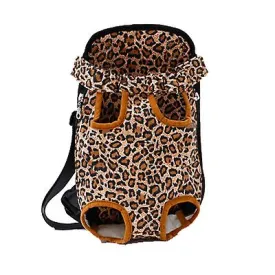 XL 41*25cm leopard strips Outdoor portable pet bag, breathable Mesh backpack for cats and dogs AZ19614