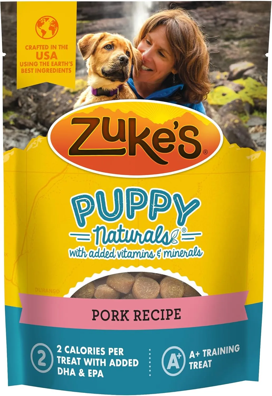 Zuke's Puppy Naturals Bag of Soft Puppy Treats for Training, Natural Dog Treats Bites with Pork Recipe, 5 oz.,